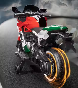Moto Elettrica per Bambini da <span class=keywords><strong>6</strong></span> a 8 Anni, Grande Dimensione, Tre Ruote, in Plastica, con Telecomando, Resistente e Sicura - Product Image 4