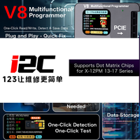 Programmateur multifonctionnel I2C V8, lecture/écriture en un clic, matrice de points Face ID pour iPhone X-16 Series, outils de réparation de téléphones mobiles