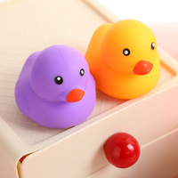 Canard en caoutchouc coloré personnalisé, jouet anti-stress, en forme de dessin animé, souple et compressible, disponible en gros