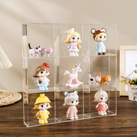JERY acrylique clair vitrine anti-poussière boîte aveugle Transparent assembler stockage vitrine Collection acrylique Cube pour poupées jouets