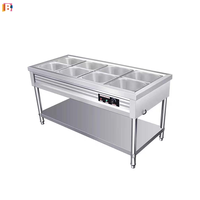 Heißer Verkauf Schnellimbiss Elektrischer Speisenwärmer Speisenwärmer-Vitrine für Restaurant Buffet Kommerzielles Bain-Marie