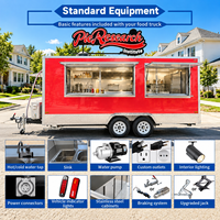 Trailer Truk Makanan Cepat Saji Hamburger Etodevice 19ft Dilengkapi Penuh, Siap Pakai, Dijual
