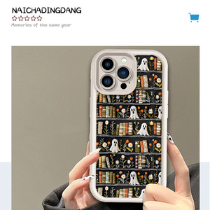 Creative Retro <span class=keywords><strong>Ghost</strong></span> Book Design per iPhone 17 16 Pro 15 <span class=keywords><strong>14</strong></span> 13 12 11 Pro Max XR XS Cover posteriore protettiva per telefono - Product Image 4