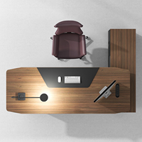 Meubles de bureau modernes de haute qualité, bureau de direction en noyer pour PDG, table de bureau pour le bureau