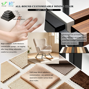 <span class=keywords><strong>Fauteuil</strong></span> à bascule d'allaitement confortable en velours côtelé OKAY, avec coussin en mousse haute densité et pieds en bois, idéal pour chambre de <span class=keywords><strong>bébé</strong></span>, café ou espace de repos - Product Image 2