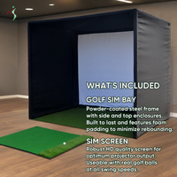 Écran d'impact pour simulateur de golf sur mesure, durable, en polyester, avec cadre métallique, facile à assembler, pour usage intérieur/extérieur