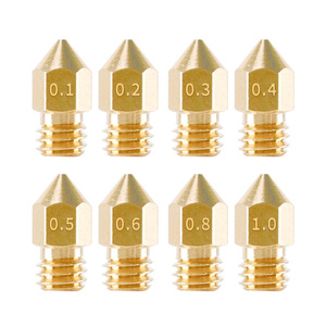 Piezas para Impresora 3D, Boquilla de Latón MK8, Tamaños Mixtos, Cabezal de Impresión 0.1/0.2/0.3/0.35/0.4/0.5/0.8/1mm, Filamento de 1.75mm para CR10 Ender 3 - Product Image 1