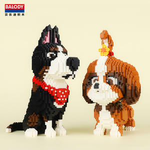 Balody 3D hayvan monte Model horoz elmas Mini tuğla Pet gizli yaşamı yapı taşları kartopu figürleri oyuncaklar - Product Image 4