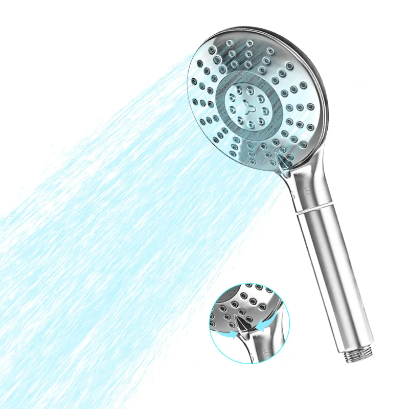 Modern High Pressure Bath Handheld Rain Shower Head Fixed Modern Rainfall Spa Water Saving Hand Shower Head Set For Bathroom