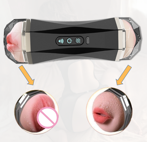 2025 Neue Ankünfte Sprachinteraktion Doppelköpfige Vibrator-Masturbationsschale für Männer – Sexuelle Produkte, Trainings-Masturbationsschale - Product Image 1