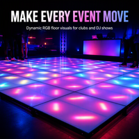 Planchers de danse LED portables à vendre, plancher de danse interactif LED, spectacle de scène, DJ bar, utilisé