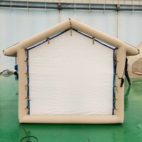 Tente gonflable d'extérieur de grande taille à deux pièces, imperméable, personnalisée, pour plusieurs personnes, fabriquée en usine