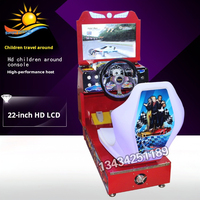 Machine de jeu vidéo d'arcade à monnayeur LCD 22 pouces, jeu de course automobile pour enfants Outrun 2, avec garantie d'un an et prise en charge de la langue anglaise