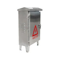 Boîte de distribution en acier inoxydable avec boîte de commande au pied, étanche, à montage au sol, pour extérieur, 220V/380V 100A