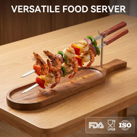 Anti-kraak grillplaat met spieshouder, professionele kebabplank, hangende vleesserver, BBQ grillplaat