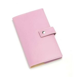 Libreta de direcciones rosa A6 con cierre a presión para almacenamiento organizado de contactos - Product Image 1