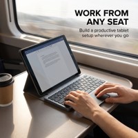 KF8700 Keyboard Lipat Nirkabel dengan Touchpad Berputar, Keyboard Mini untuk Tablet dan Ponsel