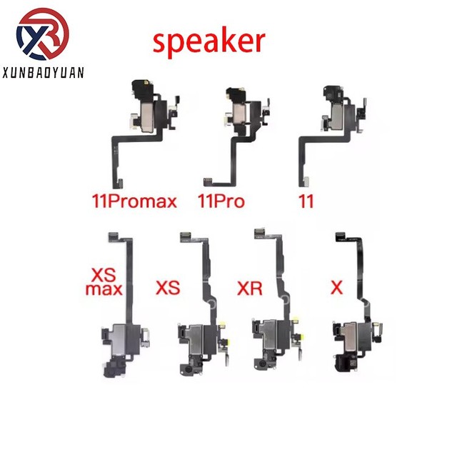 Replacement Speaker Parts for iPhone X 11 12 Pro 13 Mini 14 Plus 15 16 Mobile Phone Spare Parts with 1-Year Warranty