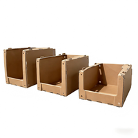Boîte pliable empilable en HDPE personnalisable |   Service de découpe professionnel |   Pour le stockage des vêtements et le tri en entrepôt