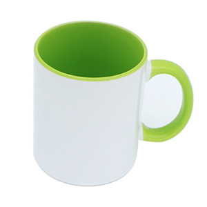 Taza de cerámica Zibo de 350 ml, color rojo en el interior, sublimable, ideal para regalos y obsequios empresariales. - Product Image 2