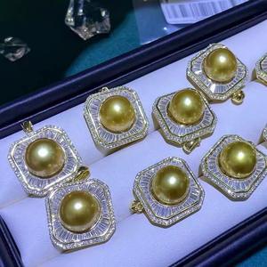 Ensemble de perles en argent S925 pour accessoires de bricolage, pour bague, pendentif, boucles d'oreilles, style de bijoux fantaisie 9232, support vide - Product Image 5