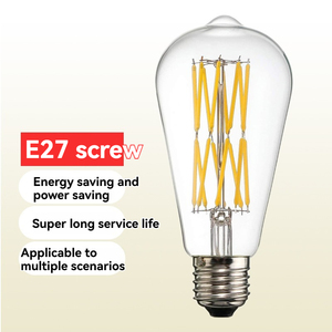 2W 4W 6W 8W 10W thẳng dẫn bóng đèn dây tóc rõ ràng hổ phách khói Kính Dimmable bóng đèn cổ điển - Product Image 5