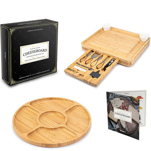 Plateau à fromage et ensemble de couteaux en bambou premium, planche à découper pour les amateurs de fromage, idéal pour les réunions de famille et les cadeaux - Product Image 3