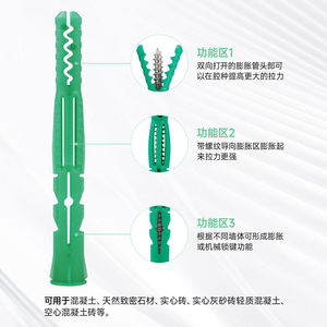 Expansion Screws For Cabinets With Covers M8 Green Nylon Iron Hollow Brick Solid Wall <b>Extended</b> <b>Plug</b> 80cm Long - Product Image 2