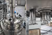Équipement de récupération continue d'éthanol 50-500L, réacteur de décarboxylation en acier inoxydable avec condenseur, chauffage et refroidisseur