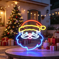 Letrero LED de Neón con Diseño de Árbol de Navidad, Luz Acrílica de Escritorio para Decoración Navideña