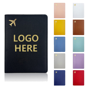 Cartera de Viaje Personalizada para Mujer y Hombre, Funda para Tarjetas de Crédito, Tarjetas de Embarque, Organizador de Documentos, Porta Pasaportes de Cuero PU - Product Image 1