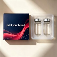 Boîte d'emballage personnalisée pour flacons de 3 ml, 5 ml, 10 ml avec plateau en plastique et effet holographique pour le stockage des flacons