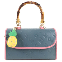2025 à la mode strass ananas cuir porte-clés mode bricolage sac accessoire pour les femmes usage quotidien cadeau
