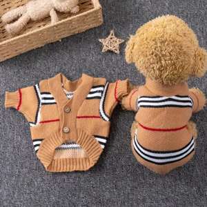 Sweater rajut hewan peliharaan, pakaian anjing kardigan desain Fashion musim semi musim gugur grosir persediaan hewan peliharaan - Product Image 2