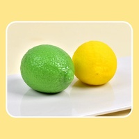 Jouet anti-stress en forme de citron à presser, en caoutchouc, texture pâteuse, rebond lent, amusant, aspect boueux, fausse simulation de fruit