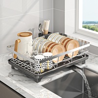 Égouttoir à vaisselle vertical en acier inoxydable 304, support pour ustensiles de cuisine et assiettes