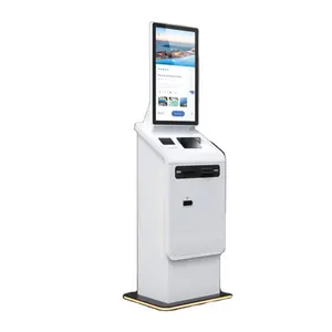 Crtly bağlantısız akıllı 24 inç dokunmatik ekran otel Self servis Kiosk terminalleri üreticisi atm makinesi