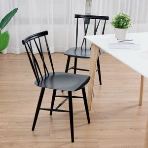 DB Set of 2 Modern Farmhouse Dining <b>Chairs</b> PP Plastic with Wood Frame Backrest for Home Dining Living Rooms Home Office - Product Image 5