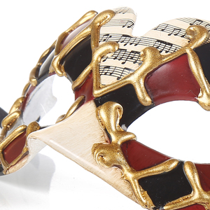 Mascarade de fête en plastique, <span class=keywords><strong>demi</strong></span>-<span class=keywords><strong>visage</strong></span> vénitien traditionnel, <span class=keywords><strong>dessin</strong></span> à la main, pour le carnaval Musical de venise - Product Image 4