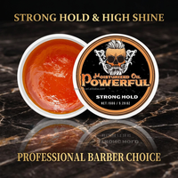 Pommade capillaire professionnelle à tenue forte pour hommes 150g à base d'eau, cire capillaire haute brillance, gel coiffant longue durée pour salon de coiffure