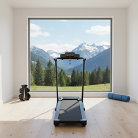 Caminadora Plegable Comercial para el Hogar con Banda de Correr Amplia, Motor Eléctrico, Capacidad de 120 kg, Pantalla LED para Fitness y Ejercicio