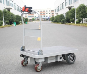 HG-101 Opvouwbare Elektrische Platform Trolley Trolley Trolley Truck Cargo Trolley Voor Magazijn - Product Image 3