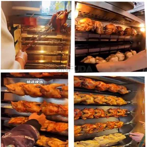 상업 좋은 품질 전기 가스 아랍어 닭 로스터 고기 로타리 그릴 랙 기계 레스토랑