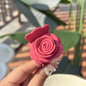 New Cartoon Acetate European-American Style Hair Claw Fresh Sweet Clip Minimalist Double Ponytail Shark Clip Eco-Friendly Hair - Product Image 4