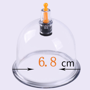 GYT B01 6,8 CM Grande Coupe en Plastique Jetable pour <span class=keywords><strong>Hijama</strong></span> pour Massage Complet du Corps Vente en Gros de Ventouses à Aspiration sous Vide - Product Image 1