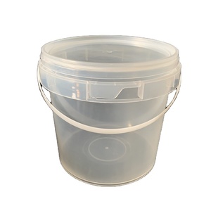 Small Transparent Plastic Packaging Bucket 2000ml 2 Litres Clear Plastic Packaging Tub with Lid