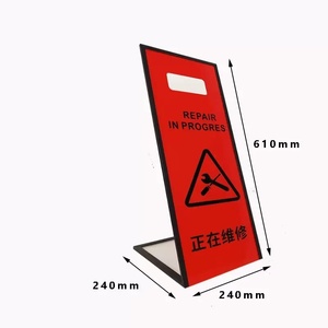 Panneau d'avertissement antidérapant en acrylique pour sols, Attention Marchepieds, Panneau d'<span class=keywords><strong>avis</strong></span> de travaux en cours, Vente en gros fabricant - Product Image 2