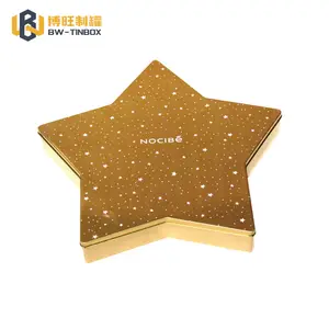 Caja <span class=keywords><strong>de</strong></span> hojalata decorativa en forma <span class=keywords><strong>de</strong></span> <span class=keywords><strong>estrella</strong></span> Chrboxmas Food Wedding Candy Box CMYK Caja <span class=keywords><strong>de</strong></span> hojalata Embalaje Valentine Candy Day Round Metal ISO - Product Image 1