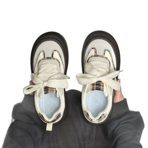 Trendy Versatile Thick <b>Sole</b> Low Top Shoes Women 2026 Spring Autumn Heightening Wear Resistant Casual Board Shoes - Product Image 2