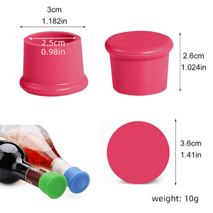 Bouchons de bouteille de vin en silicone réutilisables universels, bouchons de bouteilles en verre de qualité alimentaire, bouchons de bouteille de bière en silicone, couvercles de bouteille de vin - Product Image 4